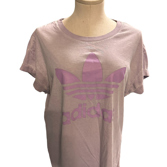 Women's Adidas‎ size, Small, Lavender/Purple logo T-shirt - Picture 3 of 8